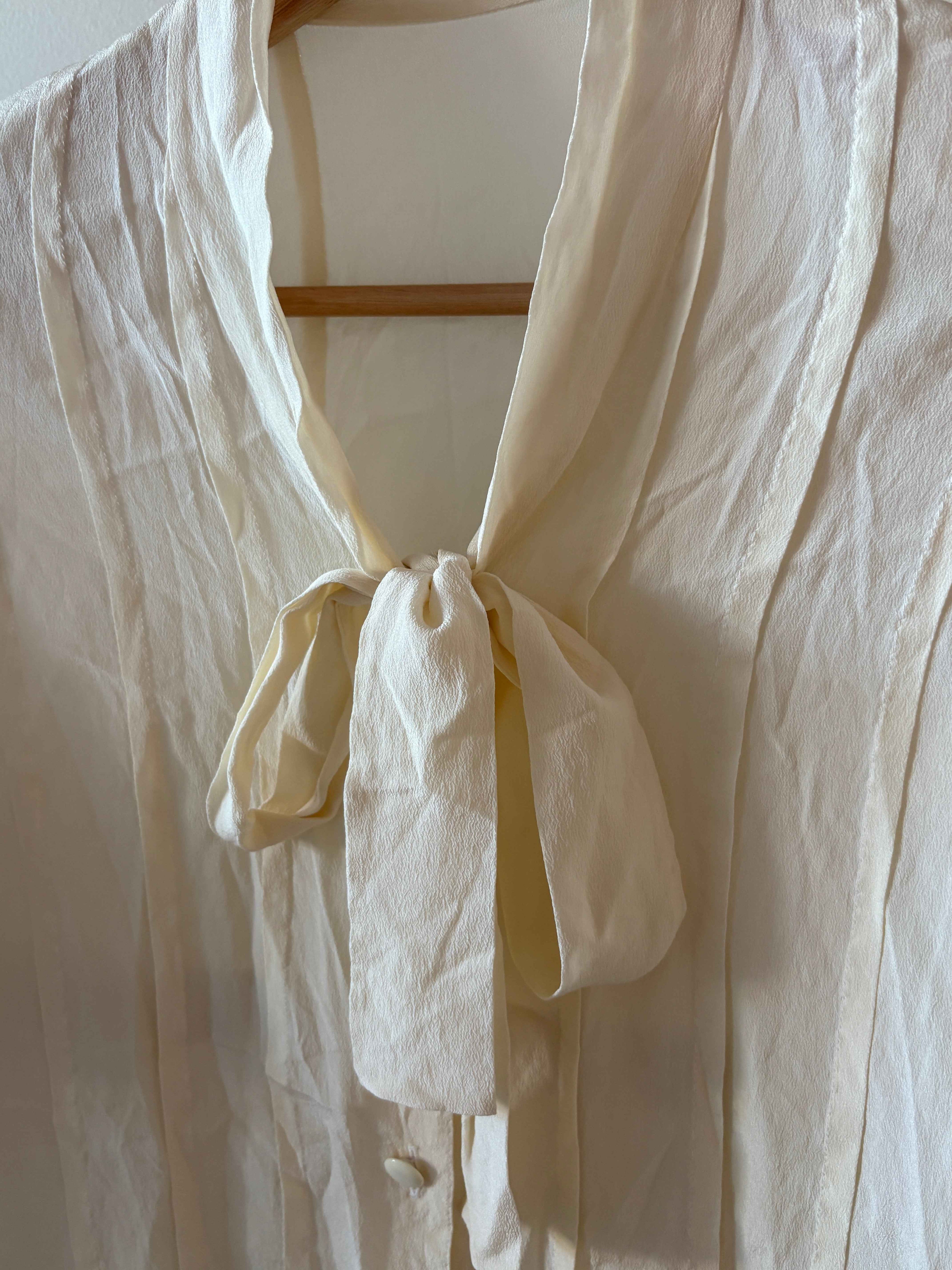 Vintage Silk Pussybow Blouse