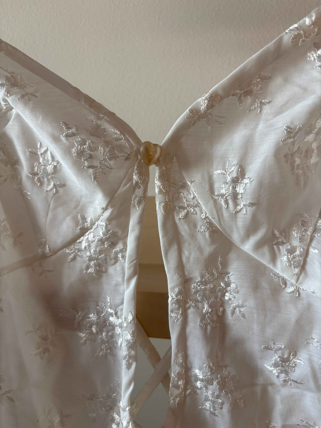 Embroidered Satin Slip Dress