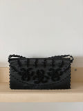Vintage Black Beaded Evening Bag