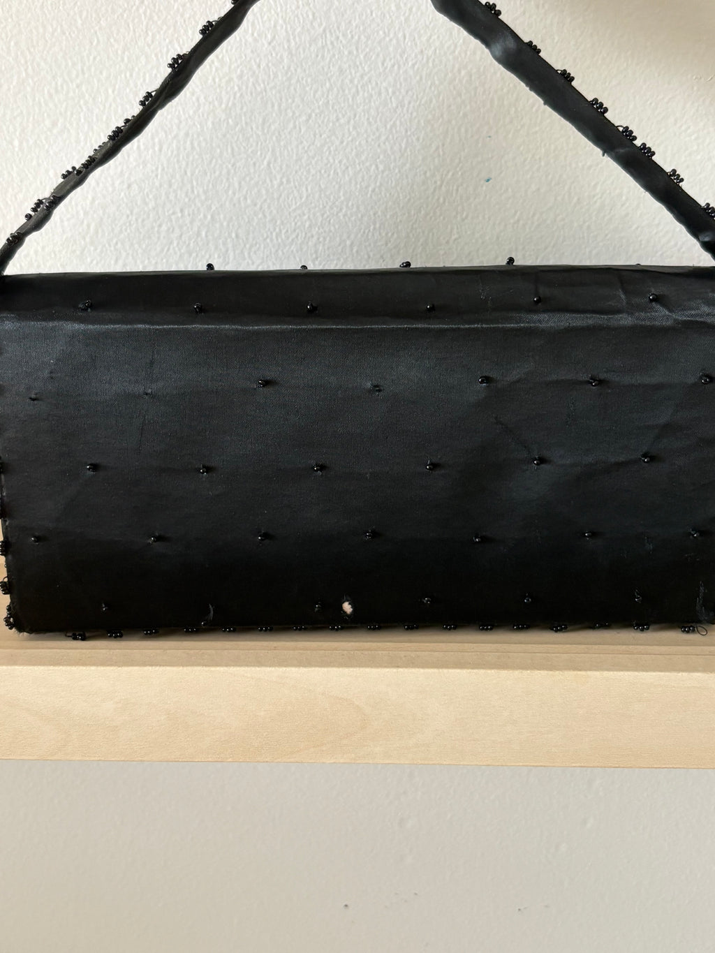 Vintage Black Beaded Evening Bag